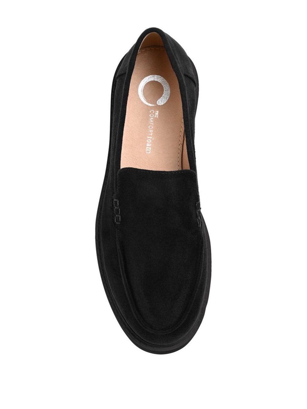 Journee Erika Black Faux Suede Loafers Sz 8 BNWB - Picture 5 of 8